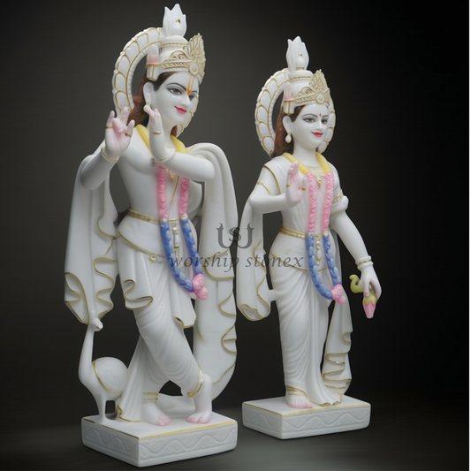 Radha krishna marble moorti