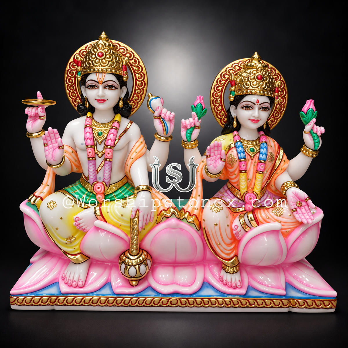 Marble Laxmi Narayan Murti 18 inch