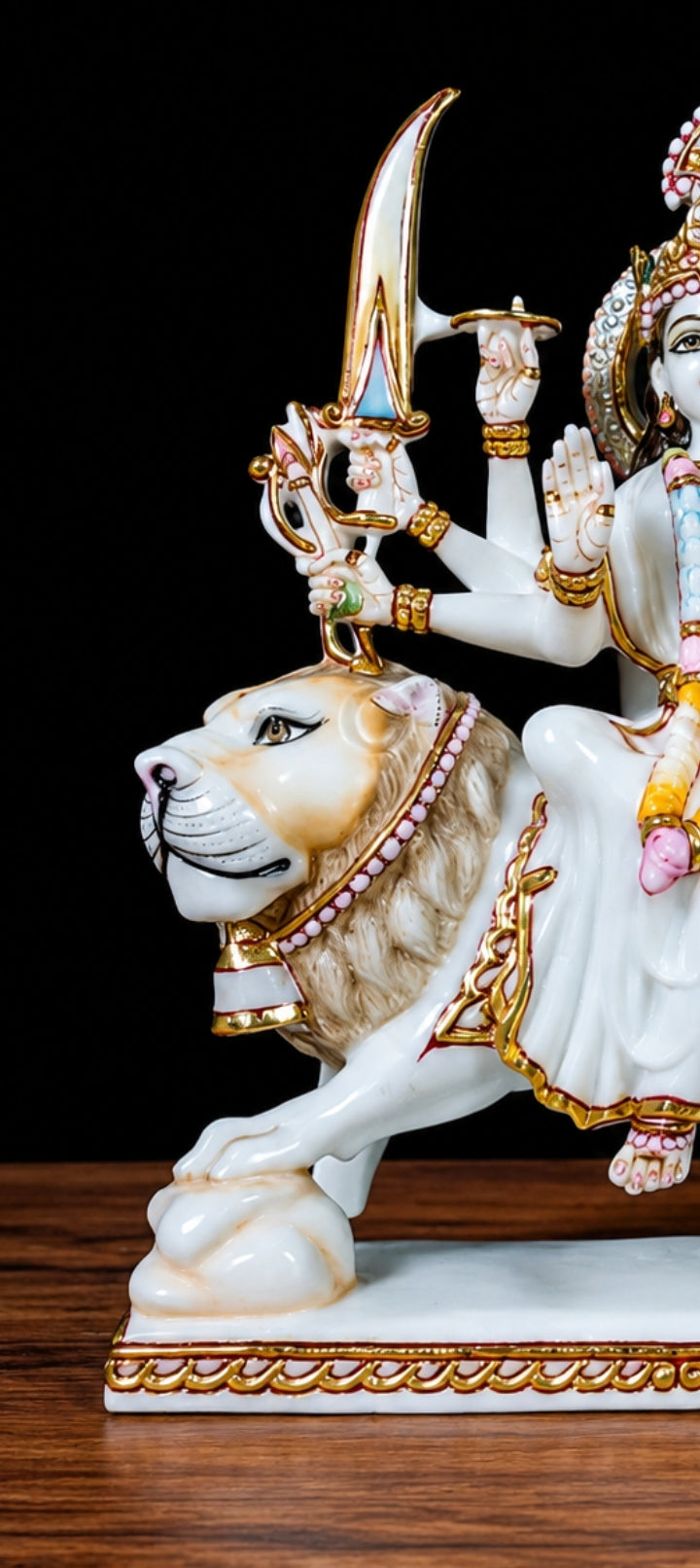 12 inch Marble Goddess Durga Idol