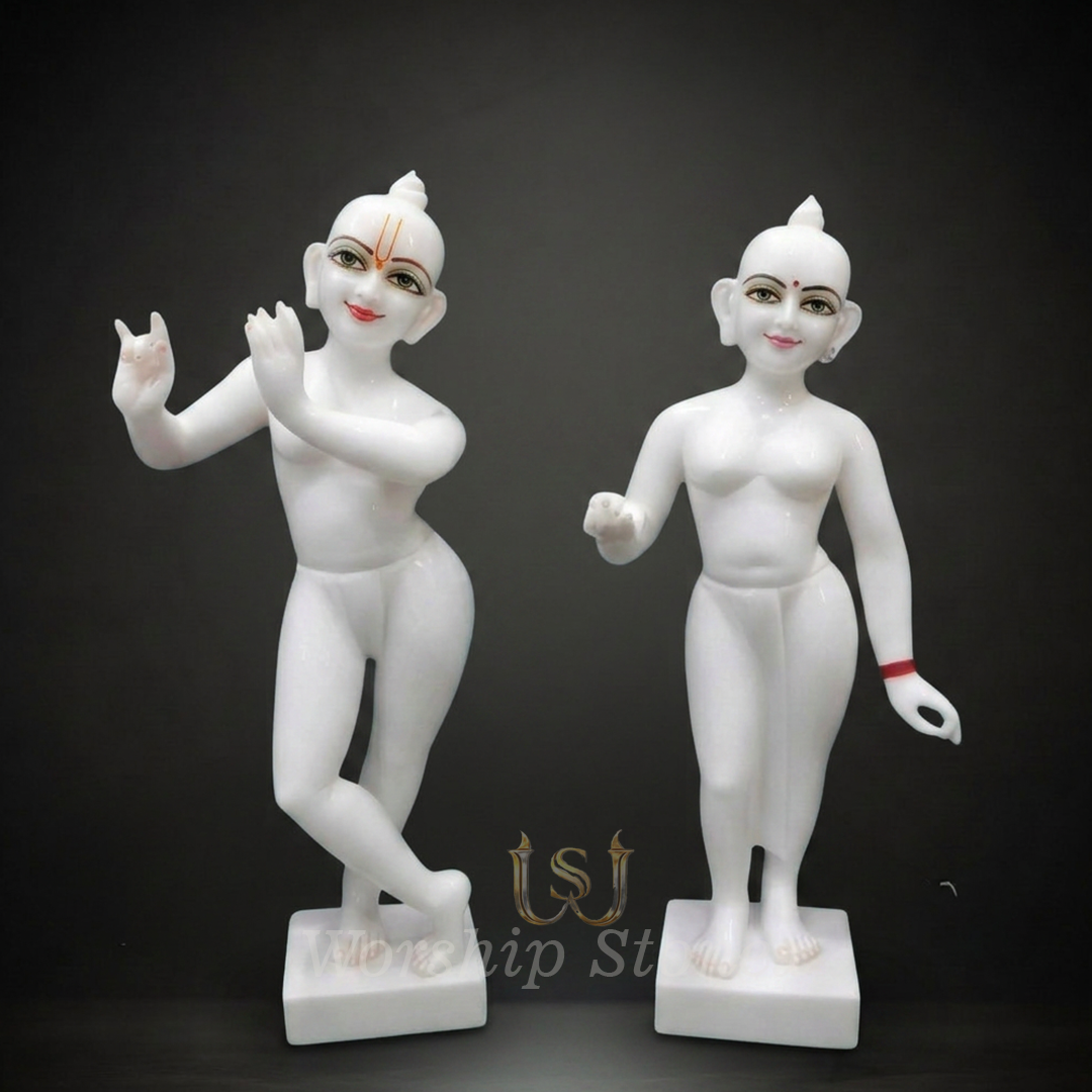 Artistic Marble Radha Krishna Murti for Gift & Worship