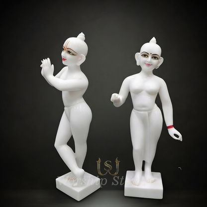 Artistic Marble Radha Krishna Murti for Gift & Worship