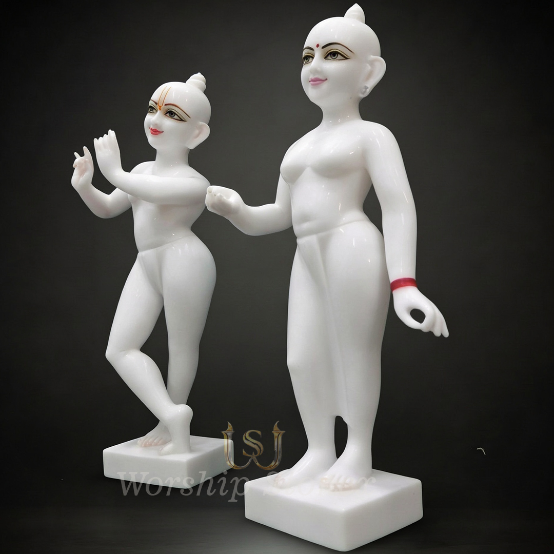 Artistic Marble Radha Krishna Murti for Gift & Worship