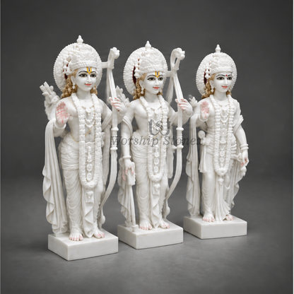 Ram Darbar Vietnam White Marble Murti Set