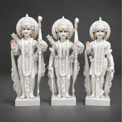 Ram Darbar Vietnam White Marble Murti Set