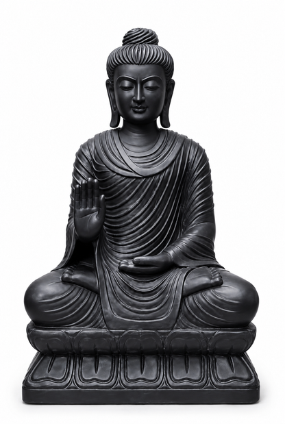 Black Marble Buddha Statue – 30 Inch