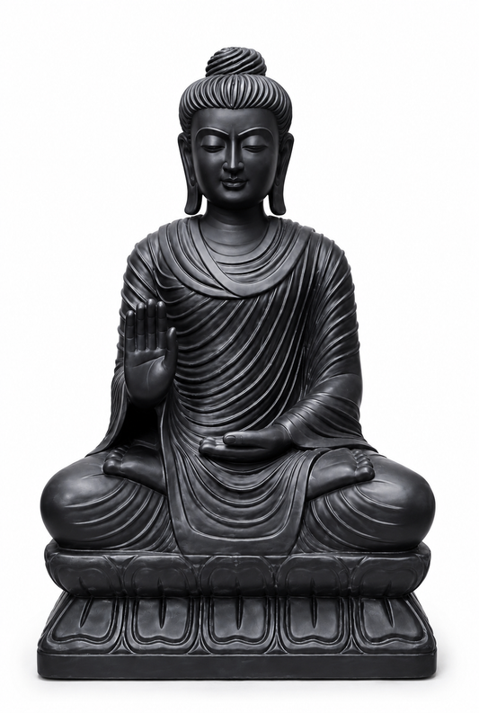 Black Marble Buddha Statue – 30 Inch