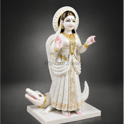 6 inch to 36 inch Makrana White Marble Khodiyar Mata Statue