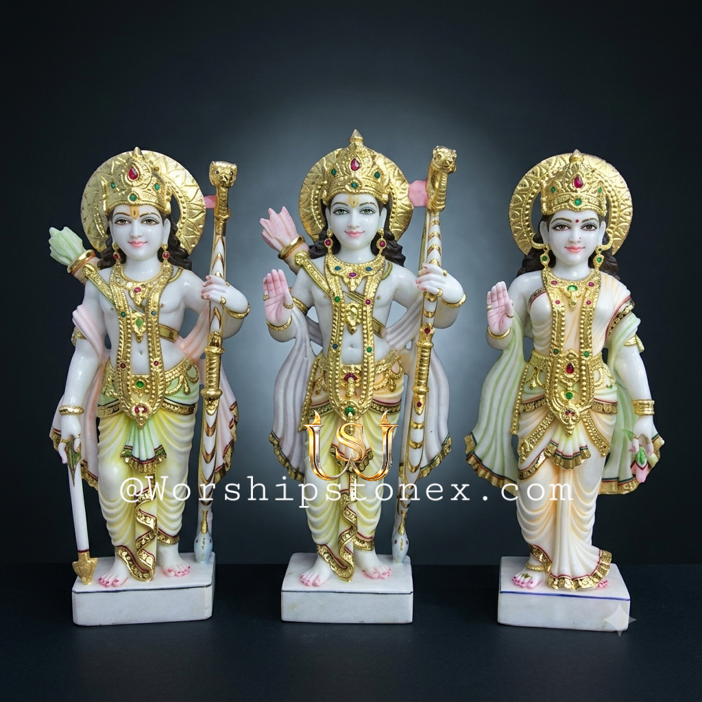 Marble Ram Darbar Murti 24 inch/2 feet