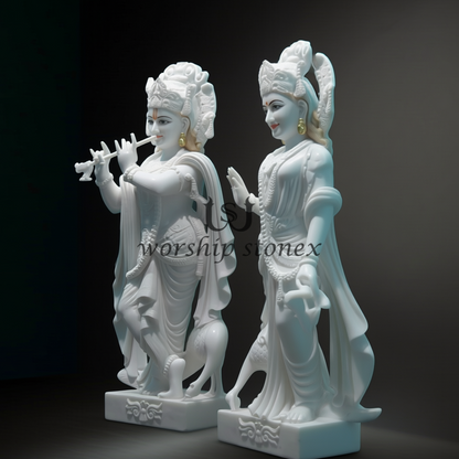 Radha krishna marble moorti