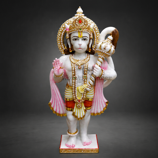 24-Inch Lord Hanuman Marble Murti