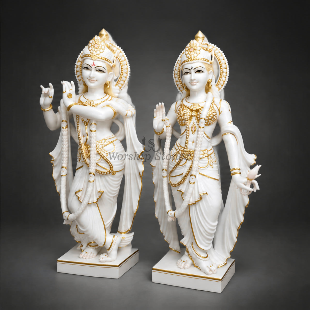 Makrana Marble Narayan Vishnu Ji Statue | Marble Vishnu Idol | White Marble Vishnu Murti | Handcrafted Narayan Statue for Home & Temple