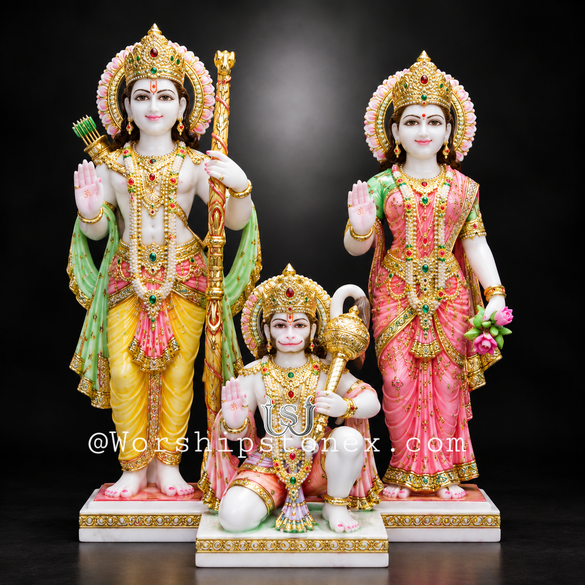 Makrana Marble Ram Darbar Statue | Makrana White Marble Ram Darbar Statue /
Marble Ram Darbar Statue/
Makrana Marble Ram Darbar Murti for Home & Temple/ Handcrafte
