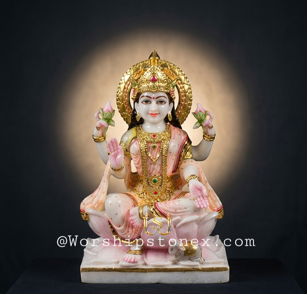 12 inchVietnam Marble Lakshmi Maa Murti
