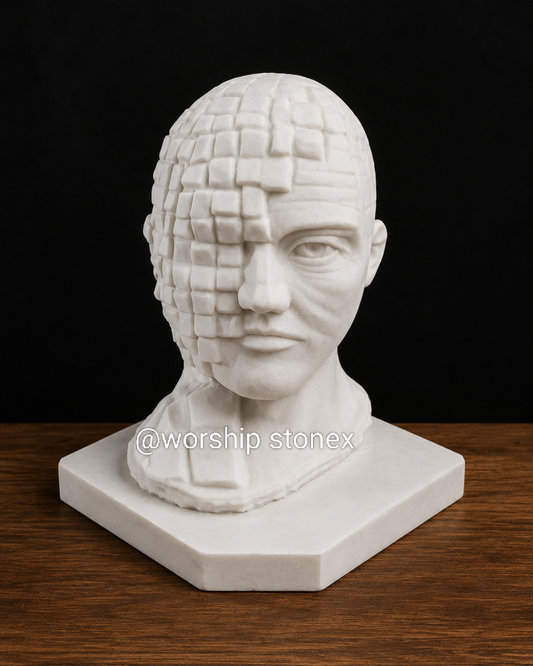 Modern Marble Face Sculpture
